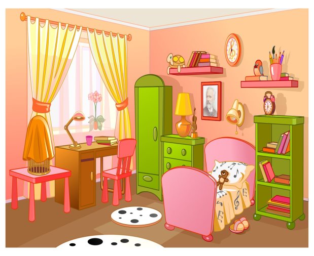 Детская комната с двумя кроватями - картинка №13903 | Printonic.ru